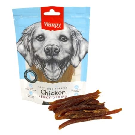 Wanpy soft oven-roasted chicken jerky strips (100 GR)