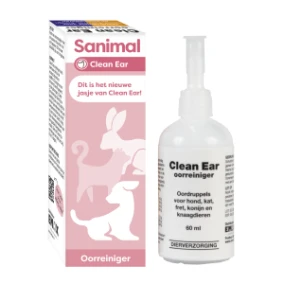 Sanimal clean ear oorreiniger hond/kat 60ml