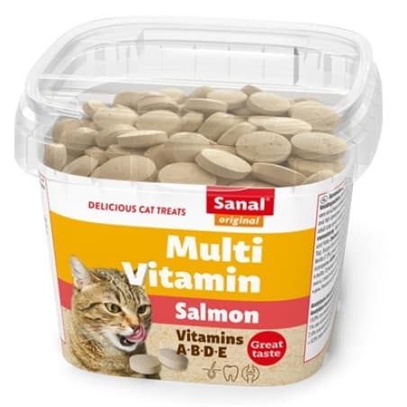 Sanal cat multi vitamin salmon snacks cup (100 GR)