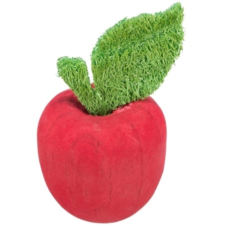 Trixie speelbal appel hout / loofah (9X5,5X5,5 CM)