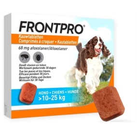 Frontpro Anti vlooien kauwtablet - Hond L 10-25 kg - 3 tabletten - Blauw