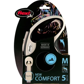 Flexi Rollijn New Comfort Tape M Zwart 5 Mtr