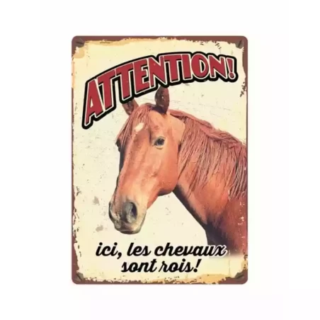 Panneau Métallique Les Chevaux
  Sont Rois