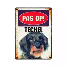 Waakbord Blik Teckel 