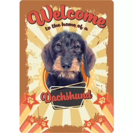 Waakbord Welcome home
  Dachshund 