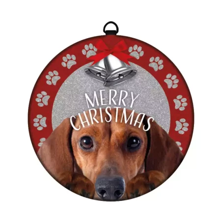 Plenty Gifts Kerstbal Tin - 10 cm - Teckel