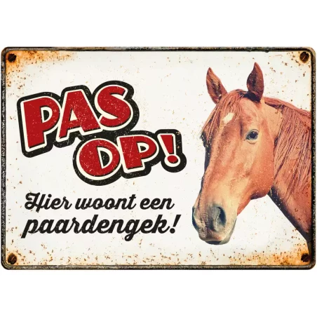 Waakbord Blik Paardengek 