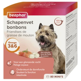 Beaphar Schapenvetbonbons Zalm Medium 245 gram