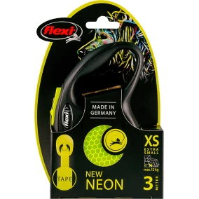 Flexi Rollijn New Neon Tape Xs Geel 3 Mtr