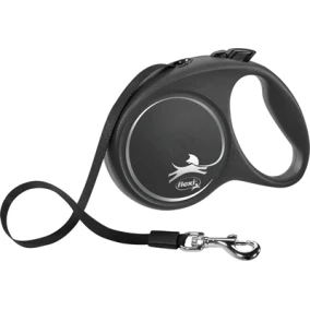 Flexi Rollijn Black Design Tape Blauw