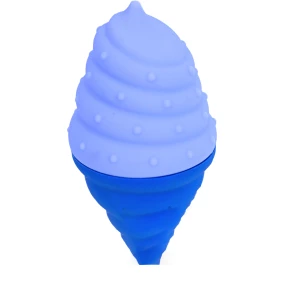 PetsHome Koel Frost Cream Softijs - Hondenspeelgoed - 9 cm - Blauw