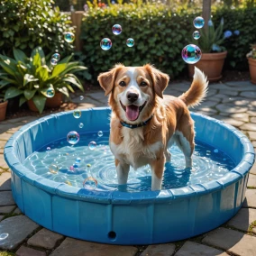 PetsHome Koel Zwembad - Hond en Kat - L - 120 bij 30 cm - Blauw