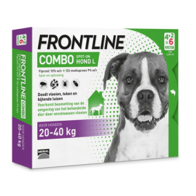 Frontline Combo - Anti Vlooien- en Tekenmiddel - L - 20-40 kg - 6st