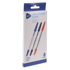 Balpennen in 3
  Kleuren, 8st.