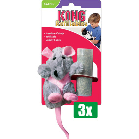 Kong Voordeelverpakking - 3 stuks - Kat Catnip Rat 9,5X3X5 CM