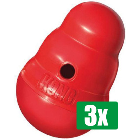 Kong Voordeelverpakking - 3 stuks - Snack Dispenser Wobbler Rood LARGE 19X13X13 CM