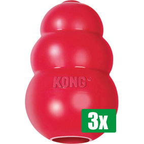 Kong Voordeelverpakking - 3 stuks - Classic Rood - SMALL 4,5X4,5X7,5 CM