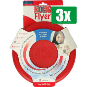 Kong Voordeelverpakking - 3 stuks - Flyer Frisbee Rood 23X23X3 CM