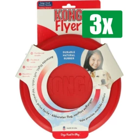 Kong Voordeelverpakking - 3
  stuks - Flyer Frisbee Rood 23X23X3 CM