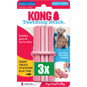 Kong Voordeelverpakking - 3 stuks - Puppy Teething Stick Assorti Medium 9 cm