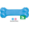 Kong Voordeelverpakking - 3 stuks - Puppy Goodie Bone Roze Of Blauw Assorti 13X5X3 CM