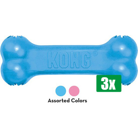 Kong Voordeelverpakking - 3 stuks - Puppy Goodie Bone Roze Of Blauw Assorti 13X5X3 CM