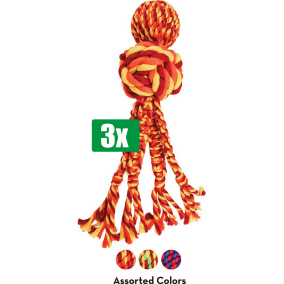 Kong Voordeelverpakking - 3 stuks - Wubba Weaves Touw Assorti - 26X5,5X5,5 CM