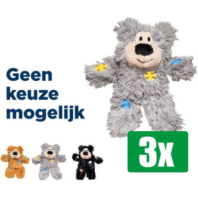 Kong Voordeelverpakking - 3 stuks - Wild Knots Bear Assorti - 14X7,5X18 CM