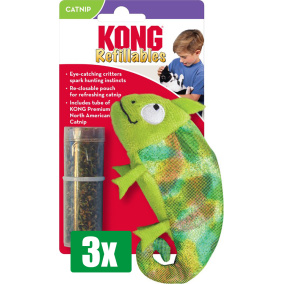 Kong Voordeelverpakking - 3 stuks - Kameleon Met Catnip Hervulbaar 6,5X11,5X2,5 CM