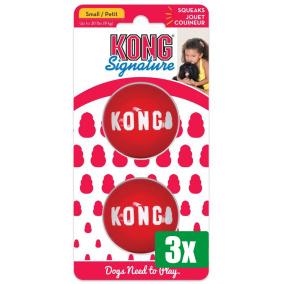 Kong Voordeelverpakking - 3 stuks - Signature Balls 2-pk Rood Small 5 cm