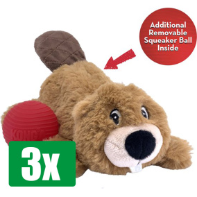 Kong Voordeelverpakking - 3 stuks - Cozie Pocketz Bever 24X18X7,5 CM