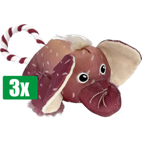 Kong Voordeelverpakking - 3 stuks - Cozie Tuggz Olifant 35,5X20,5X12,5 CM
