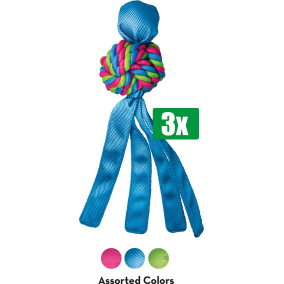 Kong Voordeelverpakking - 3 stuks - Speeltje wubba weaves S Assorti Small 21 cm