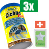 Tetra Cichlid sticks 500 ml - 3 stuks - Vissenvoer - Aquarium - Inclusief PetsHome Zuurstofsteen