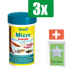 Tetra Micro Granules 100 ml - 3 stuks - Vissenvoer - Aquarium - Inclusief PetsHome Zuurstofsteen