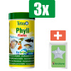 Tetra Phyll visvoer vlokken 250 ml - 3 stuks - Vissenvoer - Aquarium - Inclusief PetsHome Zuurstofsteen