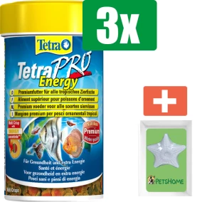 Tetra Pro crisps 100 ml - 3 stuks - Vissenvoer - Aquarium - Inclusief PetsHome Zuurstofsteen