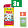 Tetra Rubin granules 250 ml - 3 stuks - Vissenvoer - Aquarium - Inclusief PetsHome Zuurstofsteen