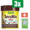 Tetra Tetramin baby bio active 66 ml - 3 stuks - Vissenvoer - Aquarium - Inclusief PetsHome Zuurstofsteen