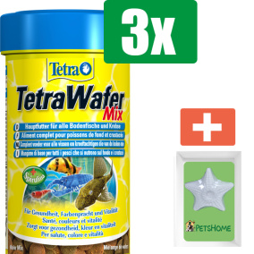 Tetra Wafermix 100 ml - 3 stuks - Vissenvoer - Aquarium - Inclusief PetsHome Zuurstofsteen