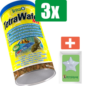 Tetra Wafermix 1000 ml - 3 stuks - Vissenvoer - Aquarium - Inclusief PetsHome Zuurstofsteen