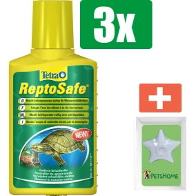 Tetra Fauna reptosafe 100 ml - 3 stuks - Vissenvoer - Aquarium - Inclusief PetsHome Zuurstofsteen