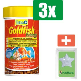 Tetra Animin Goldfish Energy Sticks Bio Active 100 ml - 3 stuks - Vissenvoer - Aquarium - Inclusief PetsHome Zuurstofsteen