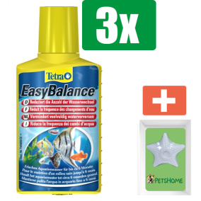 Tetra Aqua Easy Balance 250 ml - 3 stuks - Vissenvoer - Aquarium - Inclusief PetsHome Zuurstofsteen
