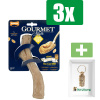 Nylabone Gourmet Stick Pindakaas - Extra Large - Kauwbot - Hondenspeelgoed - Kauwspeelgoed - 3 stuks - Inclusief Goudkleurige PetsHome Adreskoker