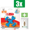 Nylabone Extreme chew X bone Blauw Rund - Small - Kauwbot - Hondenspeelgoed - Kauwspeelgoed - 3 stuks - Inclusief Goudkleurige PetsHome Adreskoker