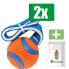Chuckit Ultra Tug - 26X6X6 CM  - Hondenspeelgoed - 2 stuks - Inclusief Goudkleurige PetsHome Adreskoker