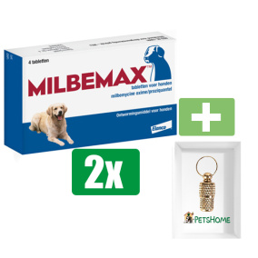 Milbemax Ontworming Kauwtabletten Hond 5 tot 25 kg - Tabletten - Inclusief PetsHome Goudkleurige Adreskoker