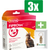 Beaphar Fiprotec Kat - Vlooienbestrijding - >1 kg - 4 Pipetten - 3 Stuks - Inclusief PetsHome Goudkleurige Adreskoker