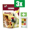Versele-Laga Prestige Premium - Exotic Fruit Graanmix - Vogelvoer - 750 g - 3 Zakken - Inclusief 6 stuks PetsHome Fruitkuipjes